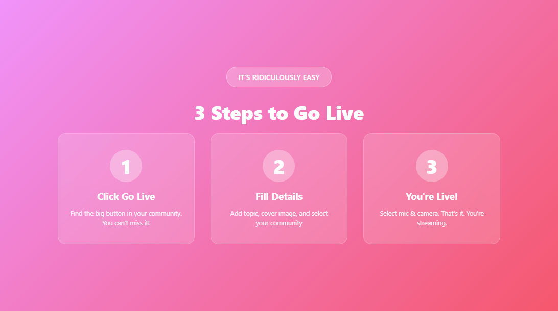 3 Steps to Go Live